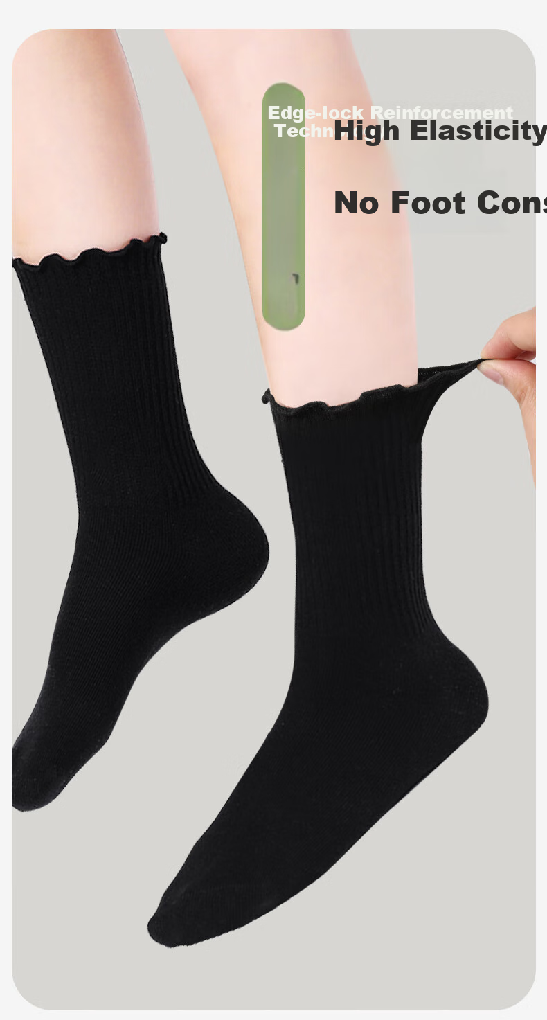 Barbie Girls' Socks, Children's Mid-Calf Socks, Spring And Autumn Cotton Socks for Girls, Short Socks, Princess Socks, Thin Ruffled Edge Slouch Socks 9