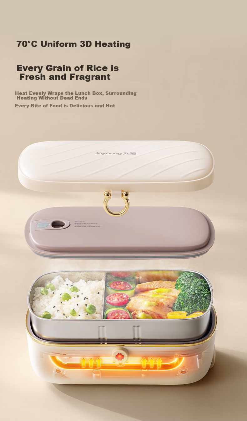Joyoung Electric Lunch Box Heating Device for Office Workers, Plug-In Food Warmer, 316L Food Grade Material Bento Box F09H-FH100 14