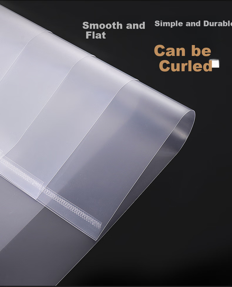 SIMAA 100-Pack A4 Button Closure Transparent File Folders, Thickened Waterproof Exam Paper Document Storage Pouches, Office File Folders, Stationery, 20880 3