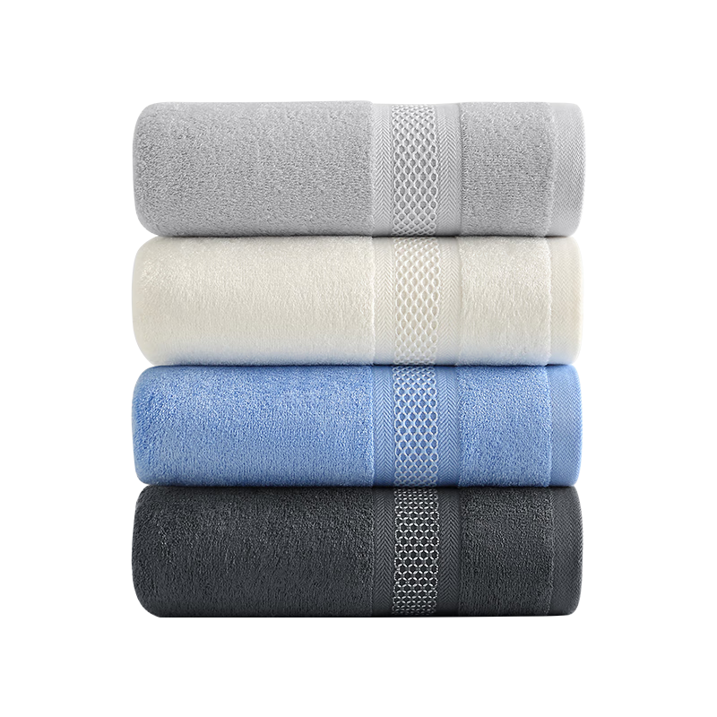 Zhuyibai Bamboo Fiber Thickened Absorbent Towels, 4 Pack, Hotel Adult Bath Face Towels, Hair Drying Hand Towels, 34*72cm