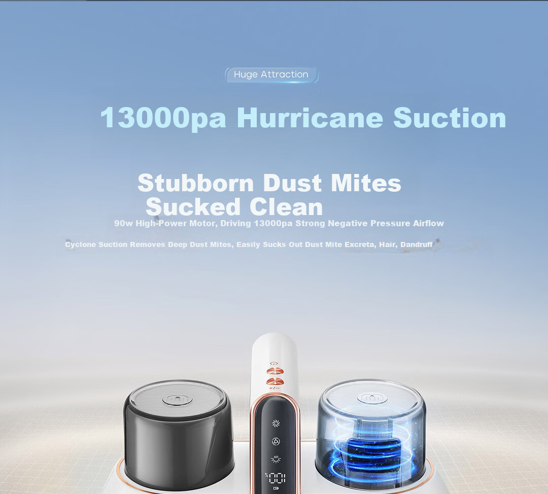 Morphyrichards Self-Cleaning Dust Mite Remover Wireless Bed Vacuum Cleaner, Intelligent Dust And Mite Removal Device with Strong Suction, Long Battery Life of 120 Days without Emptying, Automatic Rechargeable Mite Remover MR3106 18