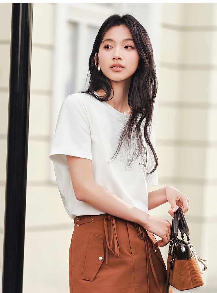 Semir [Mall Matching Style] Short Sleeve T-Shirt for Women, Dog Embroidery, Summer 2025 Loose Casual Clothing 101325100092 7