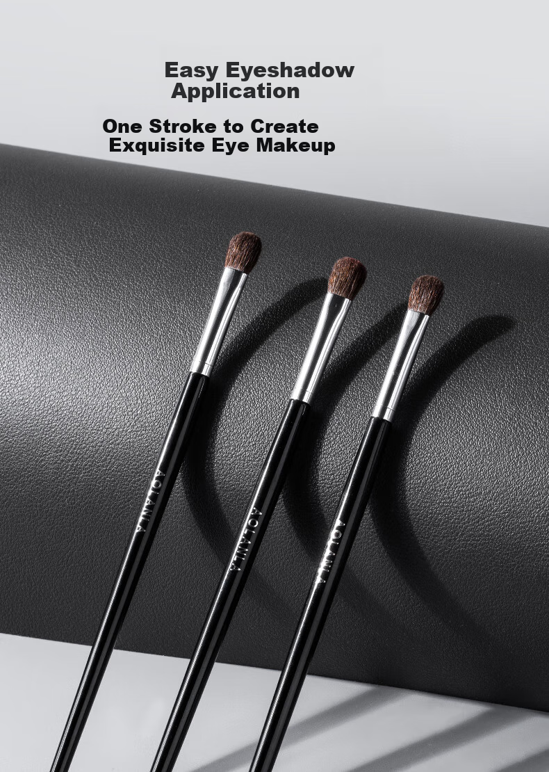 AOLANLA Master Series Small Eyeshadow Brush, Horse Hair Eye Detail Makeup Brush, No. 15 Under-Eye Blending Brush, Single Piece 1