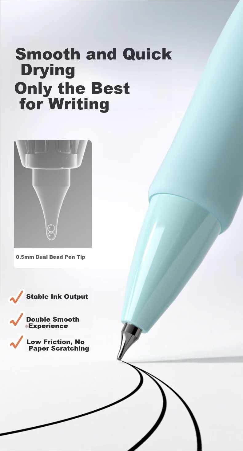 Wusheng Lingdong Pen, Pen-Removing Black Technology Gel Pen, Gravity-Sensing Black Pen, Quick-Drying Smooth Writing, for Middle School Students, High-Quality Water-Based Pen, Stationery, Retractable Creative Signing Black Set 8