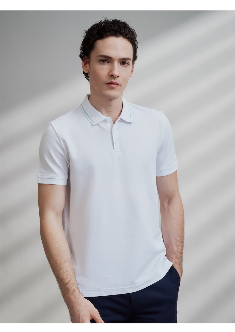 G2000 Cotton Soft Skin Pique Polo Shirt with Contrast Collar Spring Summer Mall Edition Pink Blue M 3