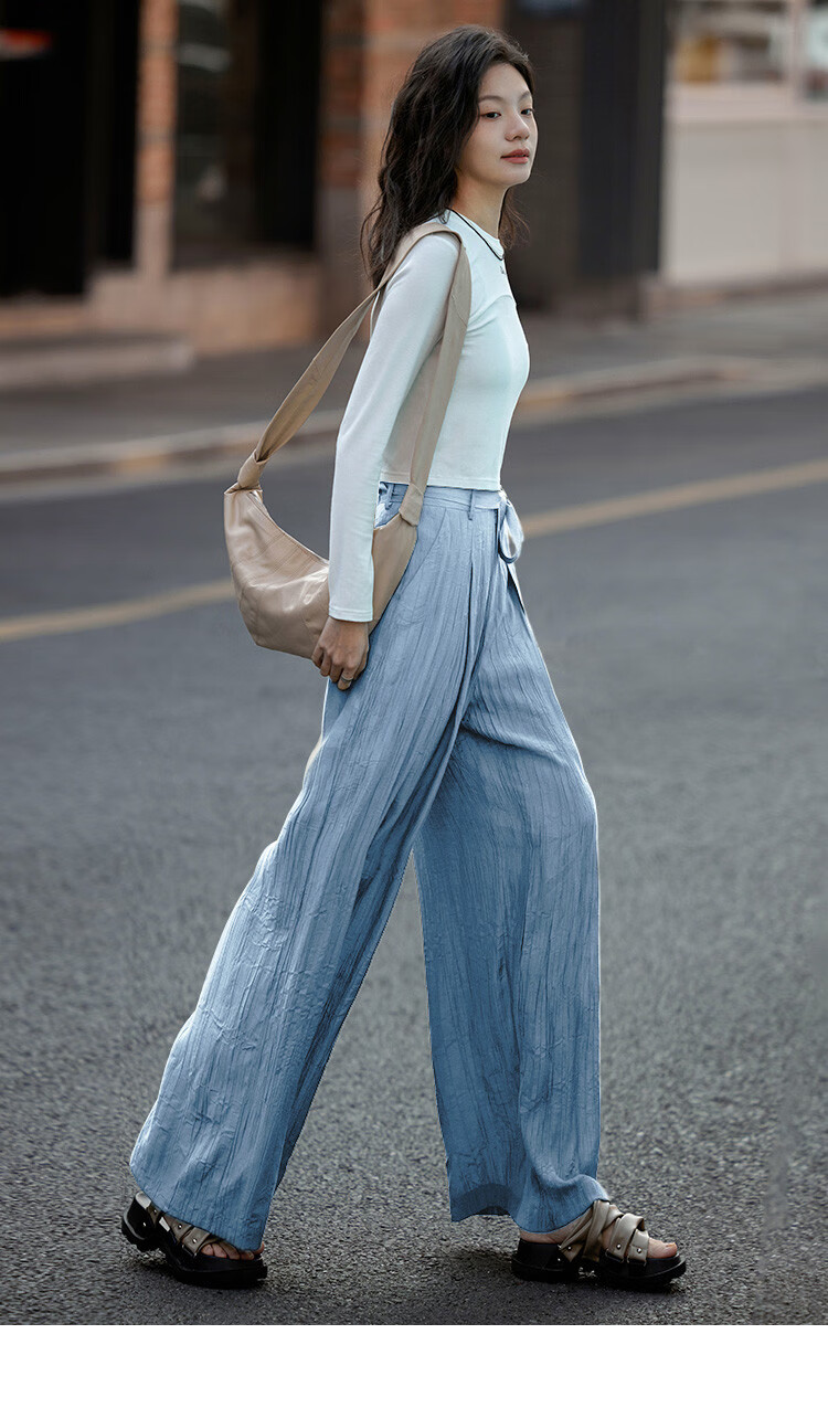 Dme [Lazily Casual Pants] Autumn Style, Relaxed Fit, Textured Design, Versatile Casual Pants for Wome 10