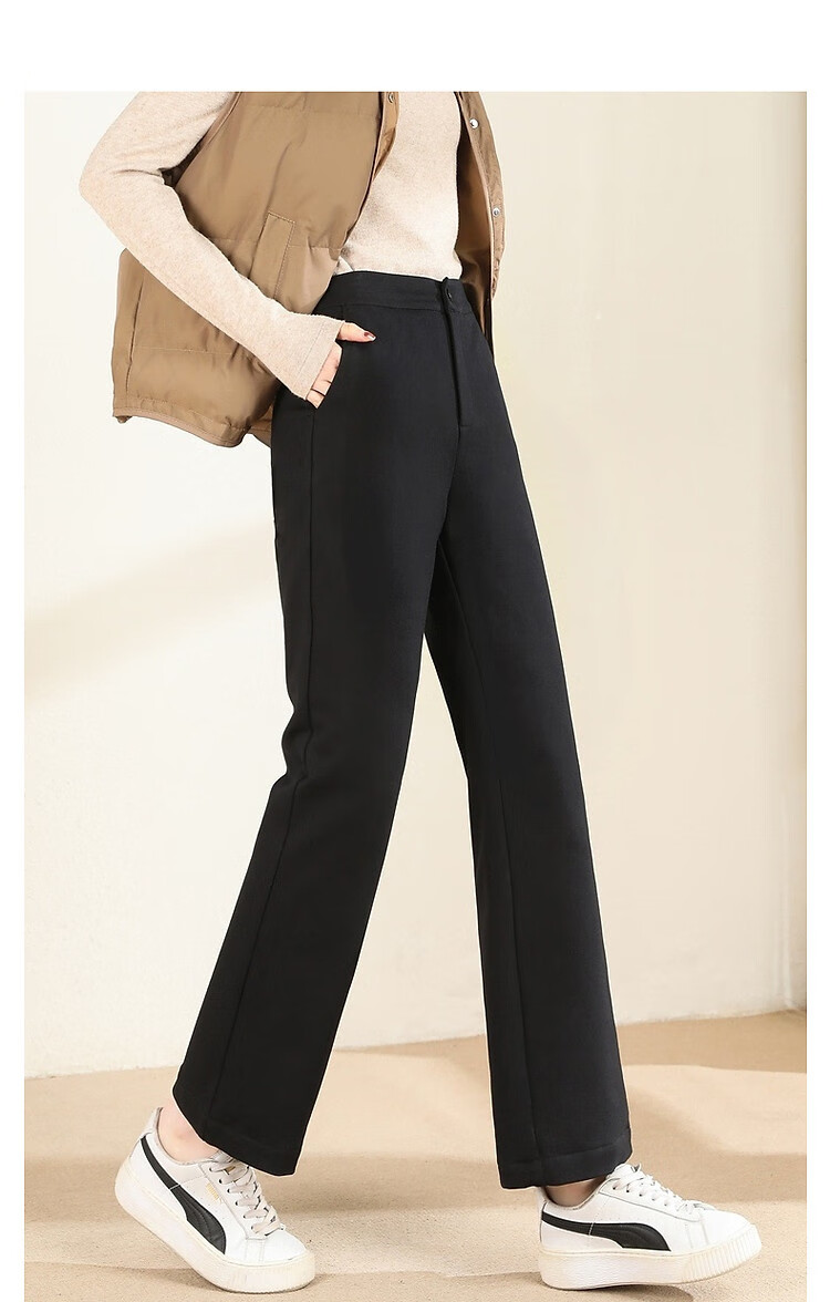 DME Warm Capture Winter Lightweight Insulation Cold-Proof 90% Duck Down Filling Versatile Women's Flared down Pants, Carbon Black, Size L 10