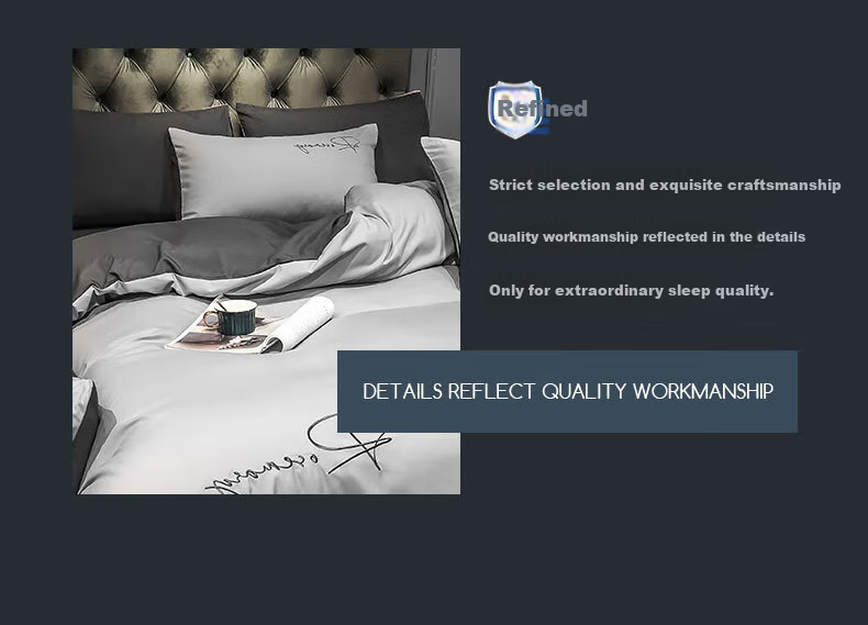 Grace 7A Antibacterial Brushed Bedding Set, Three-Piece Single Dormitory Bed Sheet And Duvet Cover, 1.5*2 Meters, for 1.2m Bed, Plain Blue 8