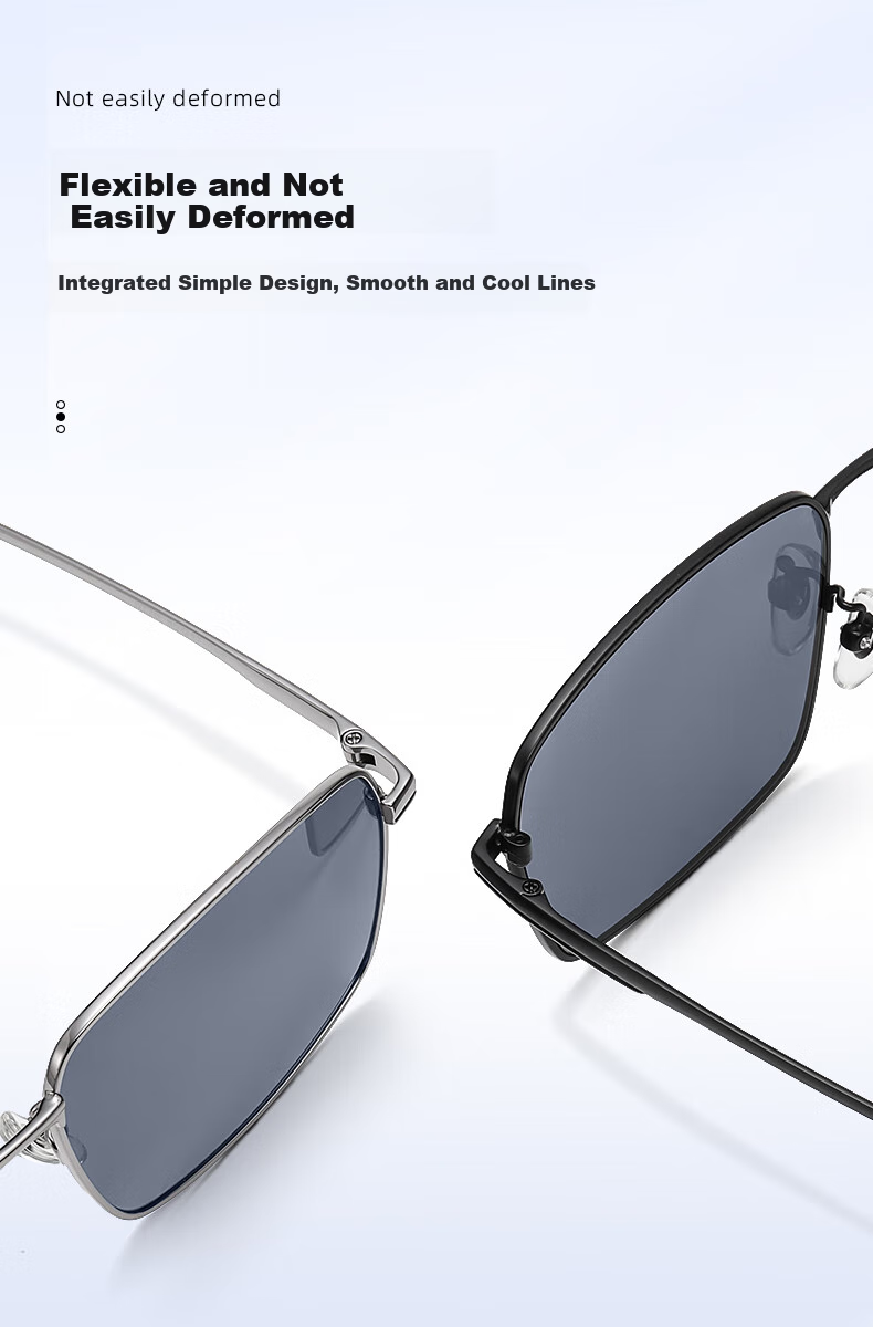HLA Polarized Sunglasses, Stylish Men's Driving Safety Glasses, Square Frame Eyeglasses for Men, Gift 5