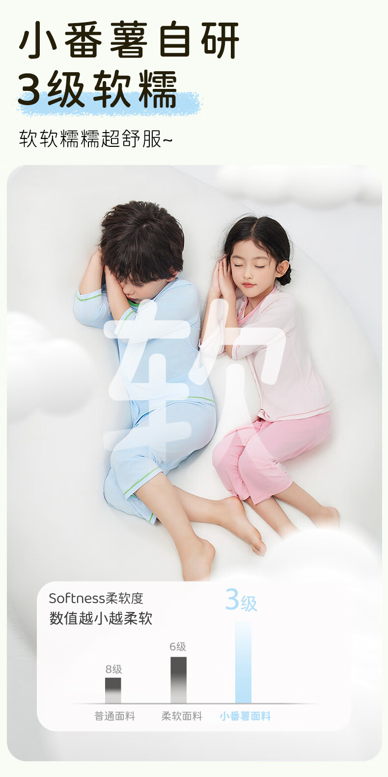 Xiaofanshupotatokids Children's Pajamas, Boys And Girls Home Wear Set, Spring And Summer Sweat-Wicking Breathable, for Older Childre 1