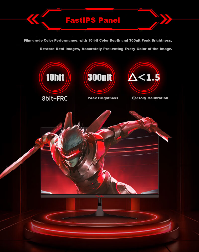 Panda 23.8-inch 240Hz Fast IPS 1ms GTG 110% sRGB Low Blue Light Gaming Monitor P24F6 4