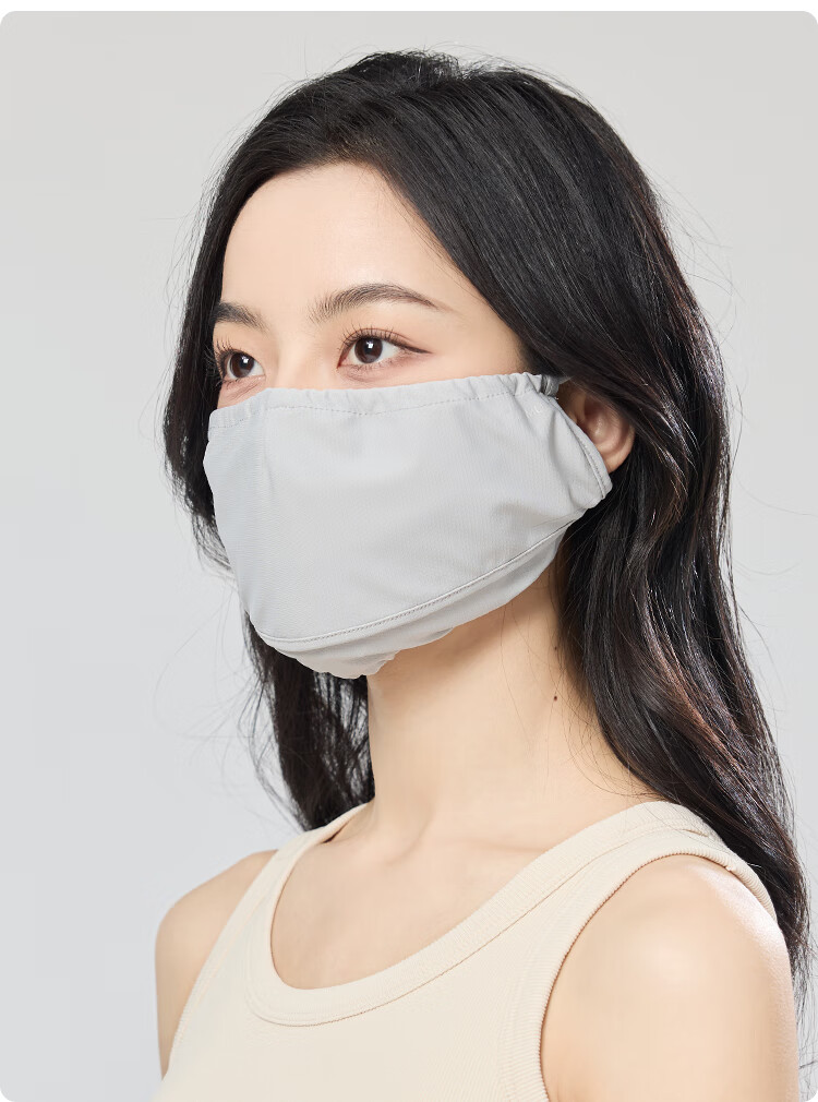 JIUMU Ice Silk Sun Protection Face Mask for Women, Summer UV Protection Sunshade Cycling Hiking Breathable 3D Full Face Sun Protection Mask 8