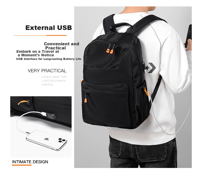 JEVI Backpack for Men, Lightweight And Simple, Large Capacity Laptop Travel Backpack for Middle School, High School And College Students 2