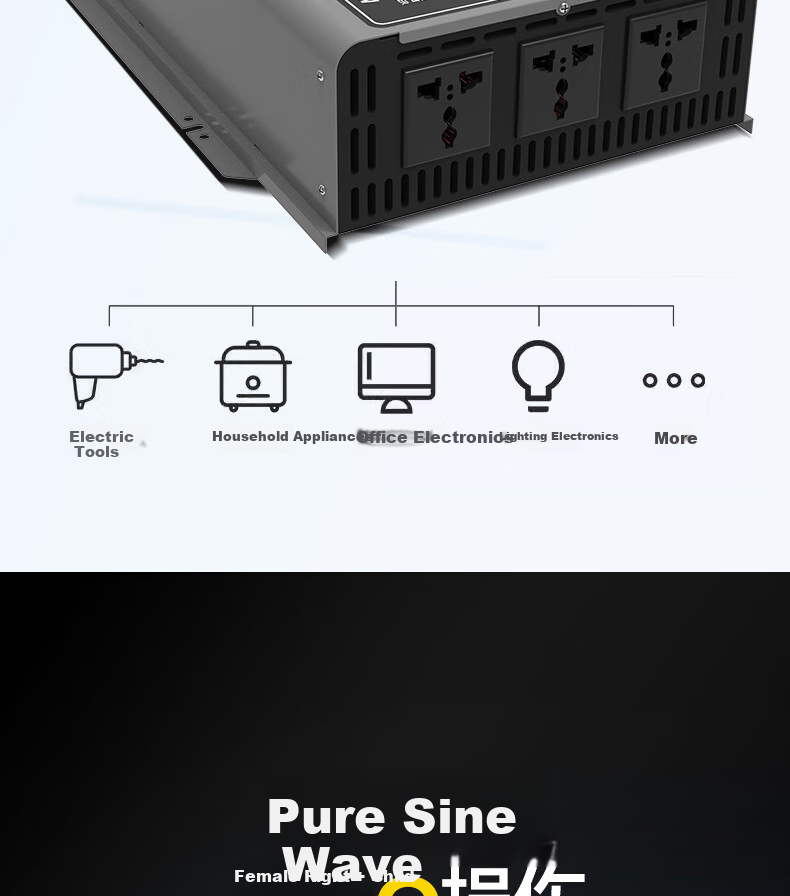XIANNIAO Inverter, High-Power 72V to 220V Pure Sine Wave, 2300W Battery Tricycle Power Supply for Street Vendors' Use 17