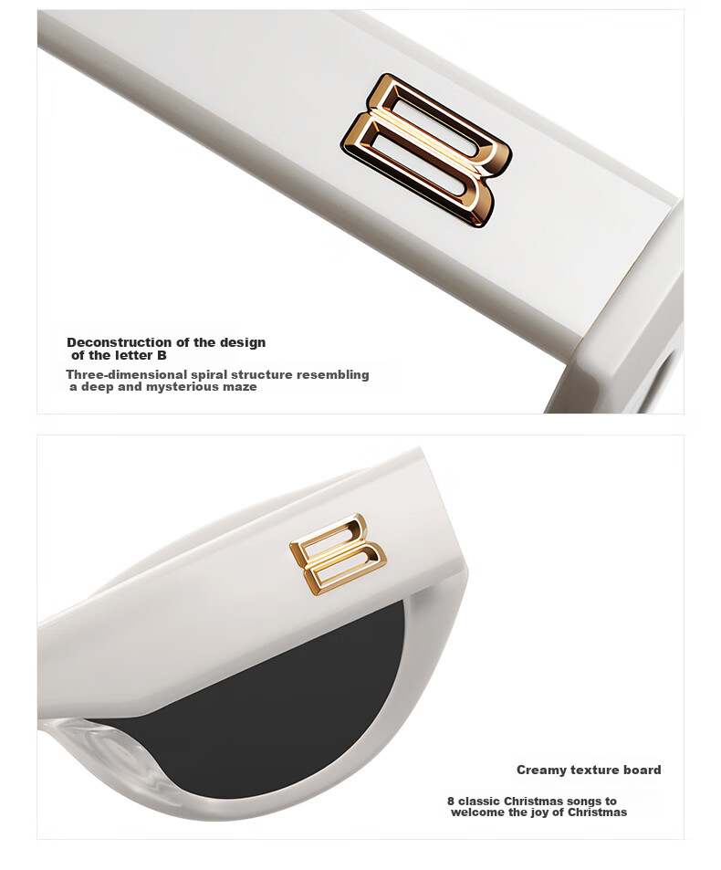BOLON Sunglasses, Zhang Xiaowan's Style, Cat-Eye UV Protection Sunglasses for Women, Polarized Driving Sunglasses for Men, BL3208 C21 3