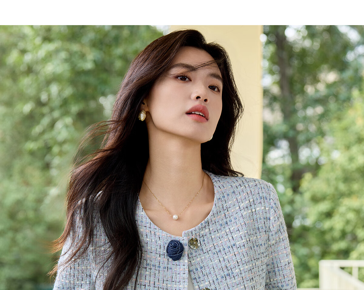 She Enjoy Small Fragrance Style Women's Short Coat Petite Versatile Spring Autumn Colorblock Cardigan Outerwear T51D041 6