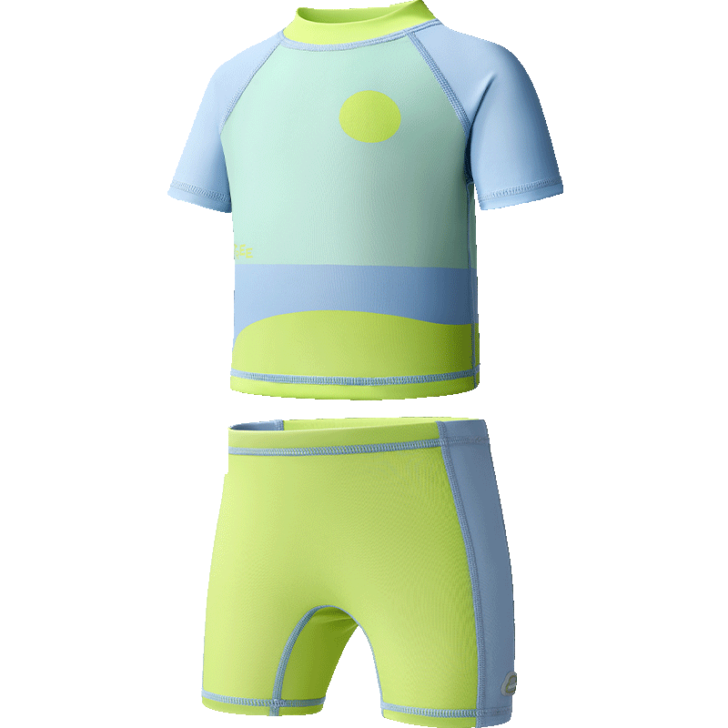 Kocotree Children's Swimwear, Sun Protection Swimsuit, Baby Two-Piece Short-Sleeve Swimsuit for Toddlers