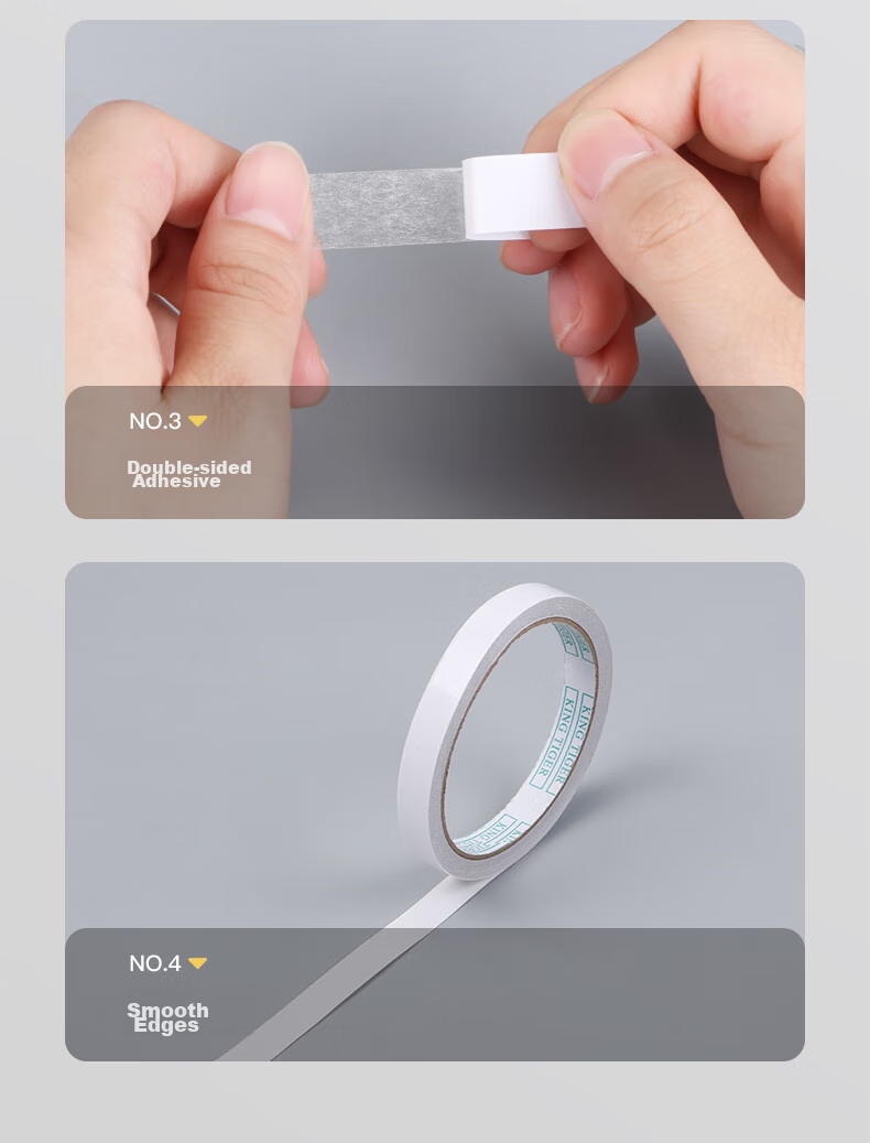 Master Package Double-Sided Tape, 5mm*50m*5 Rolls, Strong High-Adhesive Double-Sided Tape, Easy to Tear And Peel for Children's Crafts, No Trace Wall Sticker, Specialized Double-Sided Tape for Spring Festival Couplets 8