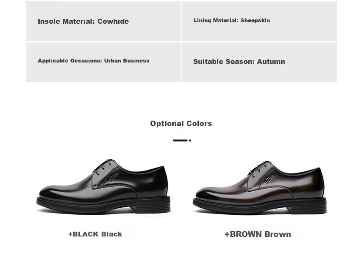 Goldlion [Spring And Summer Refresh] Men's Formal Fashion Business Leather Shoes, Comfortable Derby Shoes G502740432CCA Brown Size 41 18