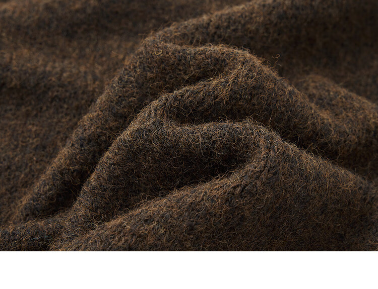 Dme Wilderness Forest Sweater Winter Style Knitted Top Retro Brightening Lazy Round Neck Sweater for Women, Dark Coffee Color, M 26