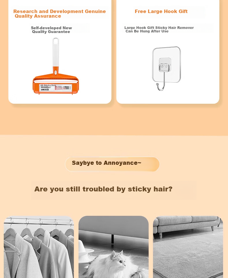 CHUSHE Lint Roller, 16cm, 1 Roll, 60 Sheets, Removes Pet Hair, Cat And Dog Hair Remover, Replaceable Core, Dust-Removing Paper 1