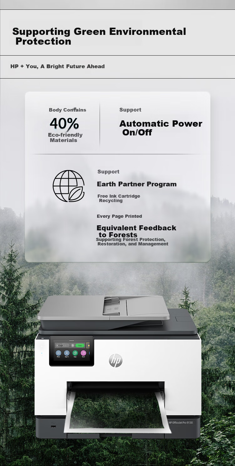 HP 9130 Color Inkjet High-Speed Printer Print, Copy, Scan, And Fax Functions Wireless And Wired Connections Automatic Duplex Printing for Home Use 7