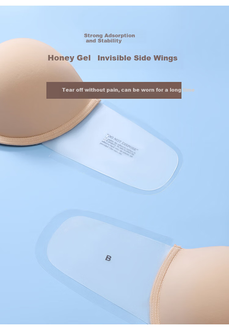 LangSha Breast Petals Adhesive Bra for Women, Summer Large Breast Strapless Bra, Wedding Dress Formal Wear, Small Chest Push-Up Invisible Lift 13