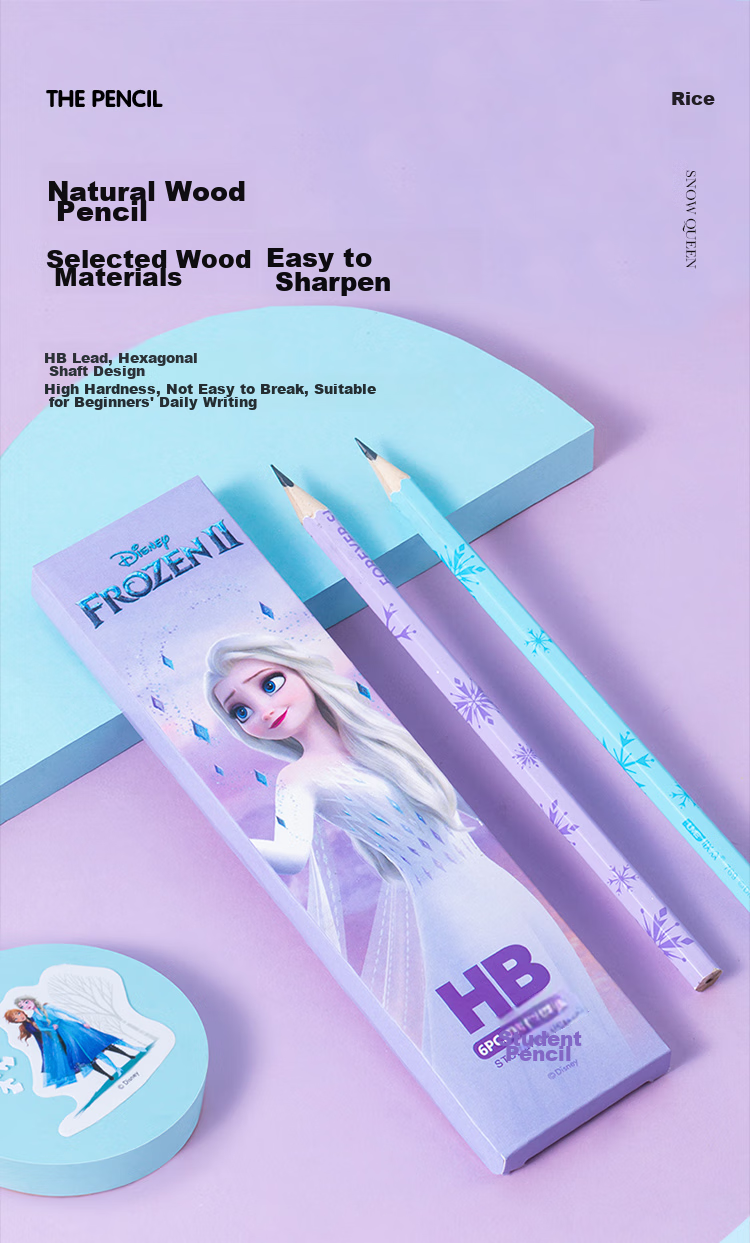 Disney Electric Stationery Set, 5 Pieces, Electric Pencil Sharpener, Eraser, Elementary School Student Stationery Gift Box, School Supplies, Birthday Gift for Girls, Kindergarten Graduation Gift 7