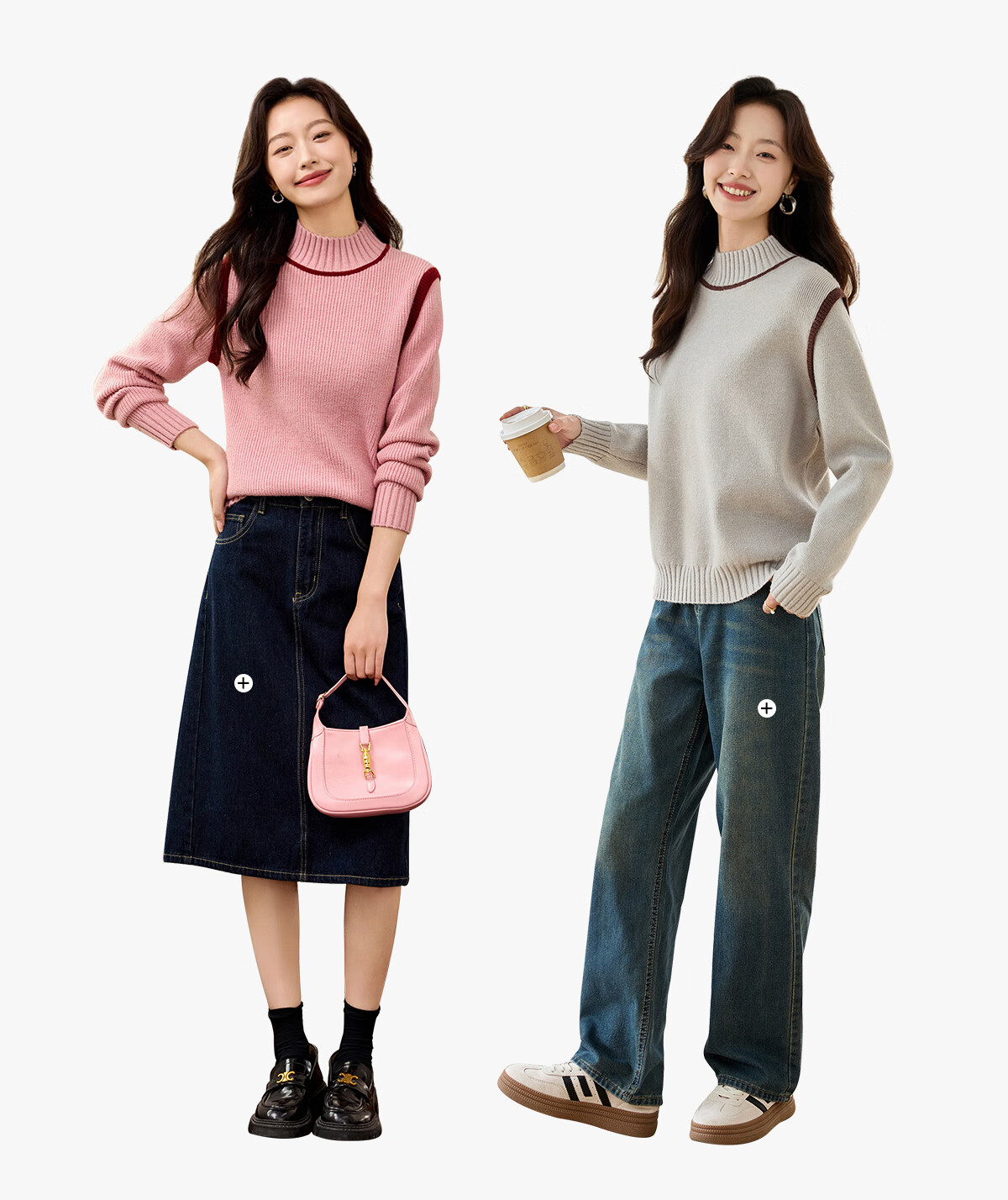 PinCai Women's Knitted Sweater Soft Pink Thick Pullover Half Turtleneck Knit Top P144Z9004 18