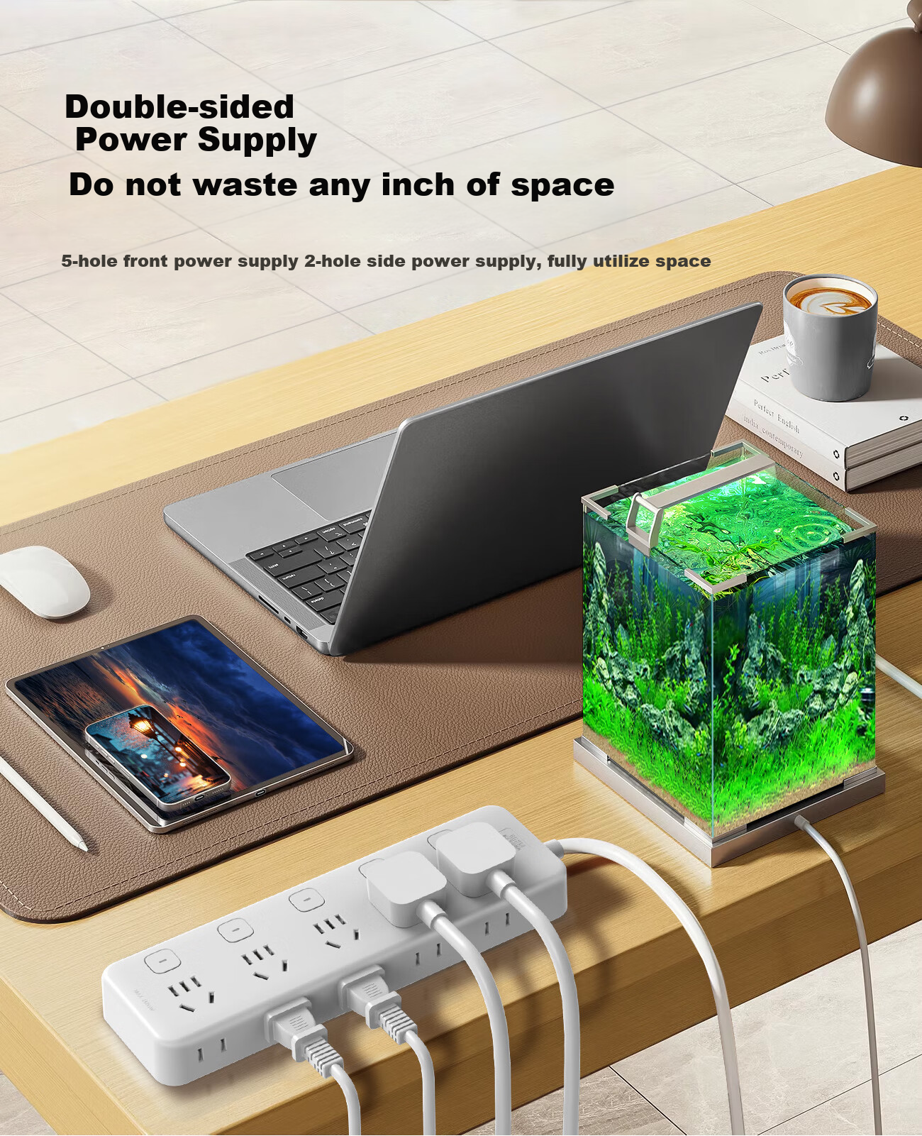 Kelaibo New National Standard Safe Power Strip/Extension Cord/Power Board/Power Bar/Outlet Strip/Power Strip with Cord/Power Board for Desktop Home Use, 6 Outlets with Individual Control, 12 Outlets, 4.9 Meters, STY-1 5