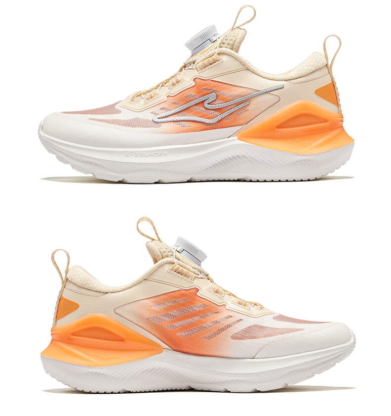 ERKE Children's Shoes, Boys And Girls Casual Shoes, Kids' Rotary Buckle Shock-Absorbing Lightweight Running Shoes, Pink/ERKE White, Size 39 43