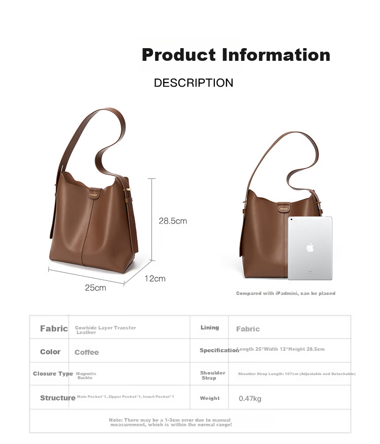 Saturday Women's 2025 New Shoulder Leather Tote Bag Crossbody Large Capacity Commuter Bag Fits Tablet Birthday Gift 8