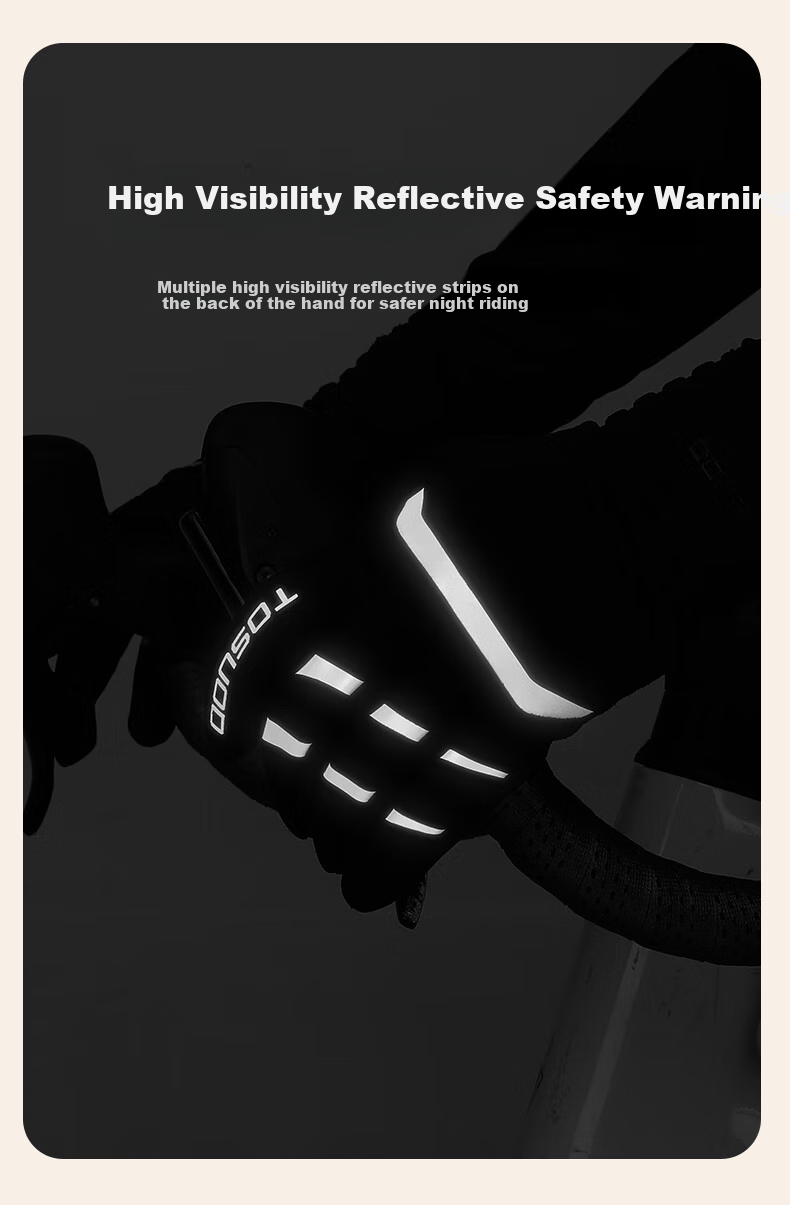 Tasiduizhang Winter Cycling Gloves, Warm, Windproof, Cold-Resistant, Fleece-Lined, for Motorcycles, Electric Bicycles, Skiing, Men And Women, Touchscreen Compatible, XL Size 8