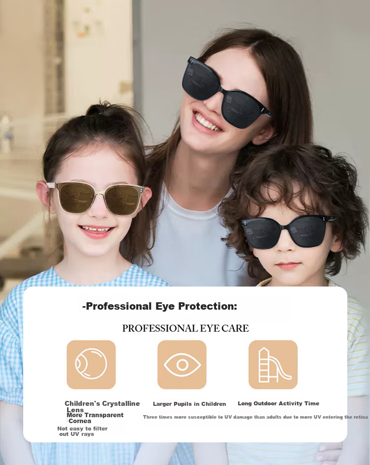 Disney Parent-Child Sunglasses, Classic Square Frame for Men And Women, Large Outdoor Travel UV Protection Glasses 3