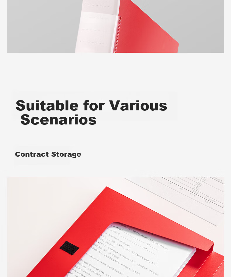 Deli 25mm A4 File Box, Thickened Document Box, Party Building Materials, Party Member File Box, Branch File Box, Red File Box, PA116 Red 10