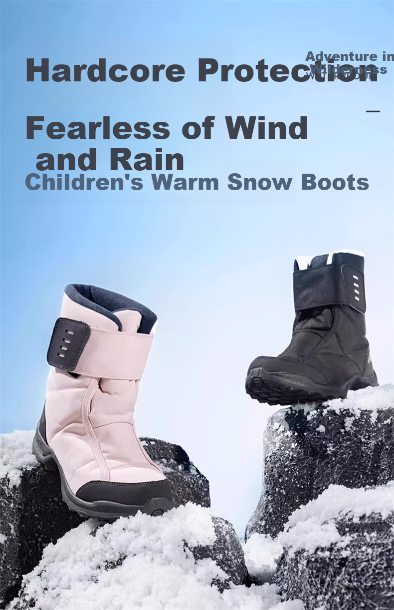 DECATHLON SH100 Children's Snow Boots, Thickened, Warm, Waterproof, Non-Slip, for Hiking And Mountaineering, Cotton Boots, Size 32-43, 4029 1