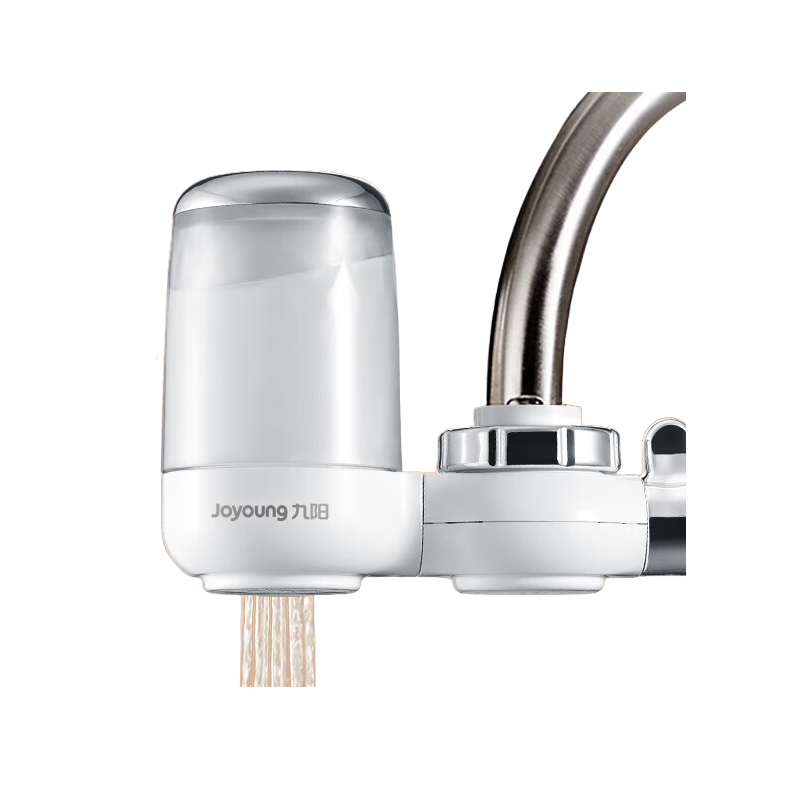 Joyoung Faucet Water Purifier, Removes Residual Chlorine, Dual Outlet, One Machine with Four Cartridges, Transparent Window, Thickened Filter Cartridge T27