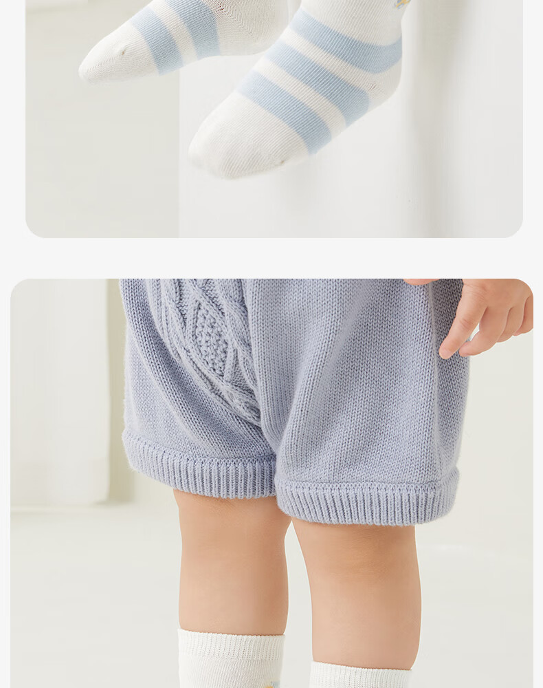 Shiyuejiejing Baby Socks, Summer Mid-Calf Socks for Boys And Girls, Newborn Cotton Socks, Breathable Children's Socks, All-Season Class A 22