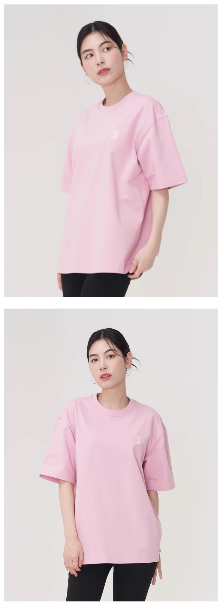 MLB Short-Sleeve T-Shirt for Men And Women, Couples' Solid Color Simple Casual Round Neck Tee, Fashionable New Style 3ATSB0253-50WHS 1