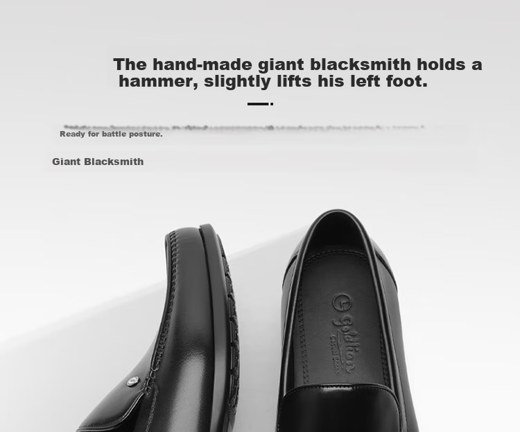 Goldlion Men's Loafers, Fashionable Comfortable Breathable Business Casual Shoes G521320309AAA Black Size 43 3