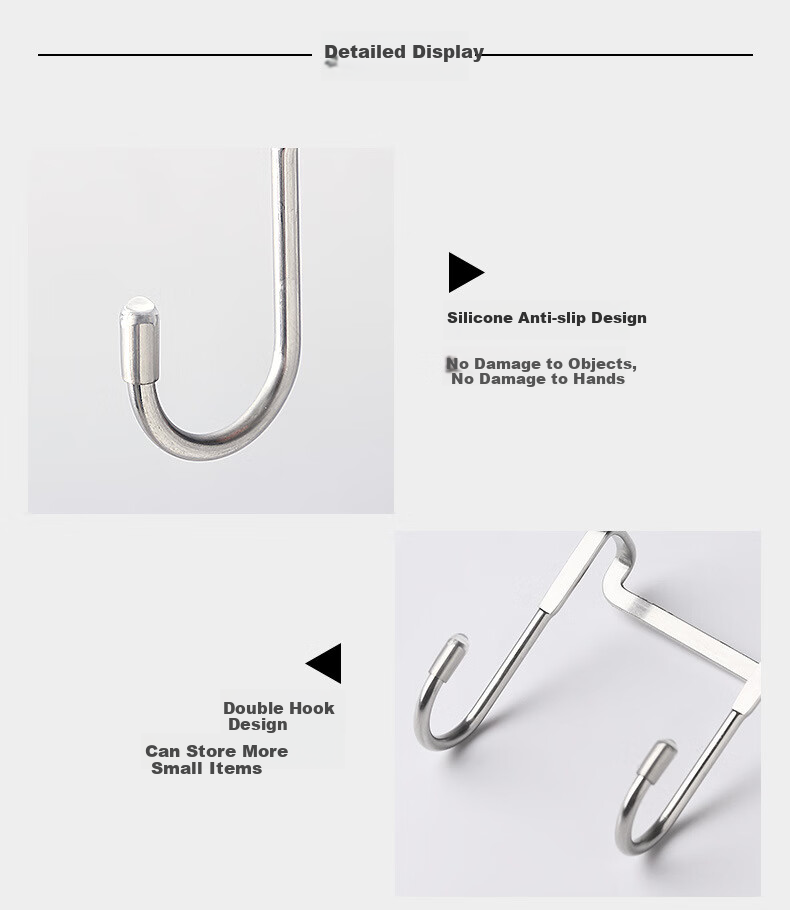 Meijia Life Dormitory Wave-Shaped Hanging Hook Student Bunk Bedside No-Installation Clothes Hook Rack Organizer 12