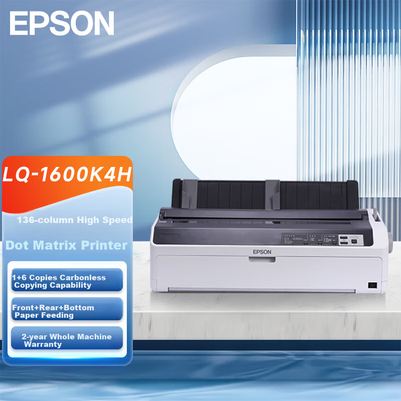 Epson LQ-1600KIVH Dot Matrix Printer (136-Column Cartridge), LQ-1600K4H Dot Matrix Printer (Enterprise Edition with 2-Year Warranty)