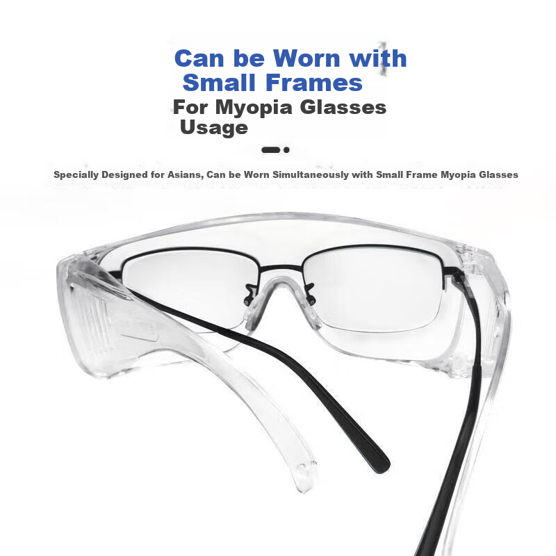 GUANNUODA Safety Goggles, Protective Eyewear, Dust-Proof, Splash-Resistant, Windproof, Grinding Glasses, Venetian Style (Set of Two)