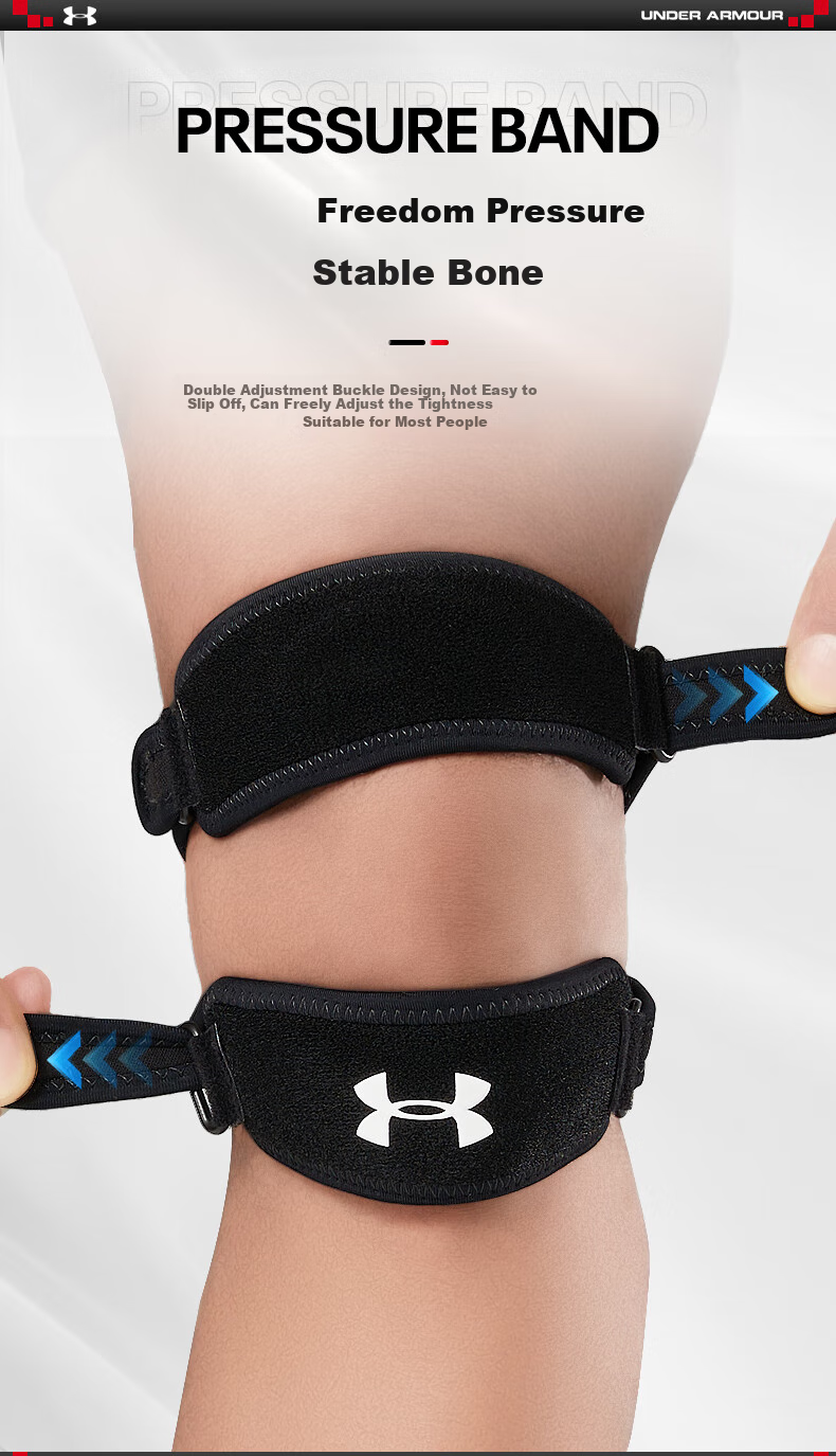 Under Armour Patellar Strap Knee Brace Sports Fixation for Hiking, Running, Jump Rope, Badminton, Meniscus Protection, Preventing Sprains And Injuries 10
