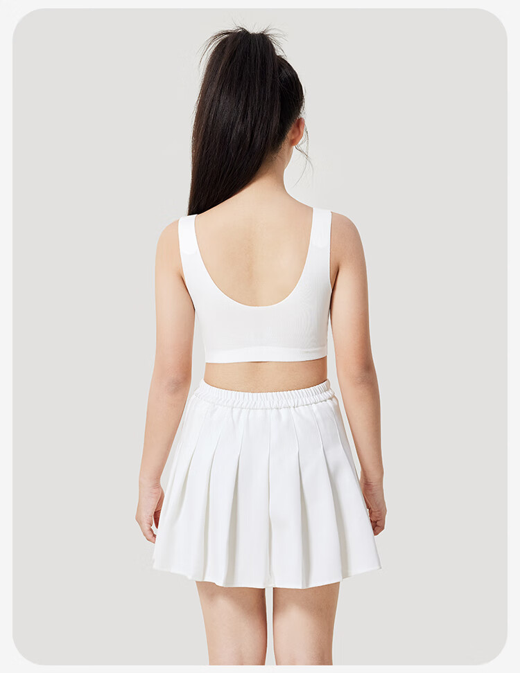 Jiusuibian Plant Cotton Children's Underwear Girls' A-Class Invisible Thin Bra 12-15 Years Old Teenage Girls Medium and Long Vest 1