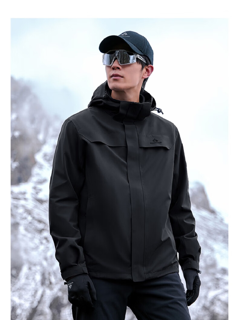 Pioneer Camp Zhuque Hardshell Jacket for Men, Spring And Autumn Outdoor Hiking Mountaineering Coat, Windproof Waterproof Outerwear 23