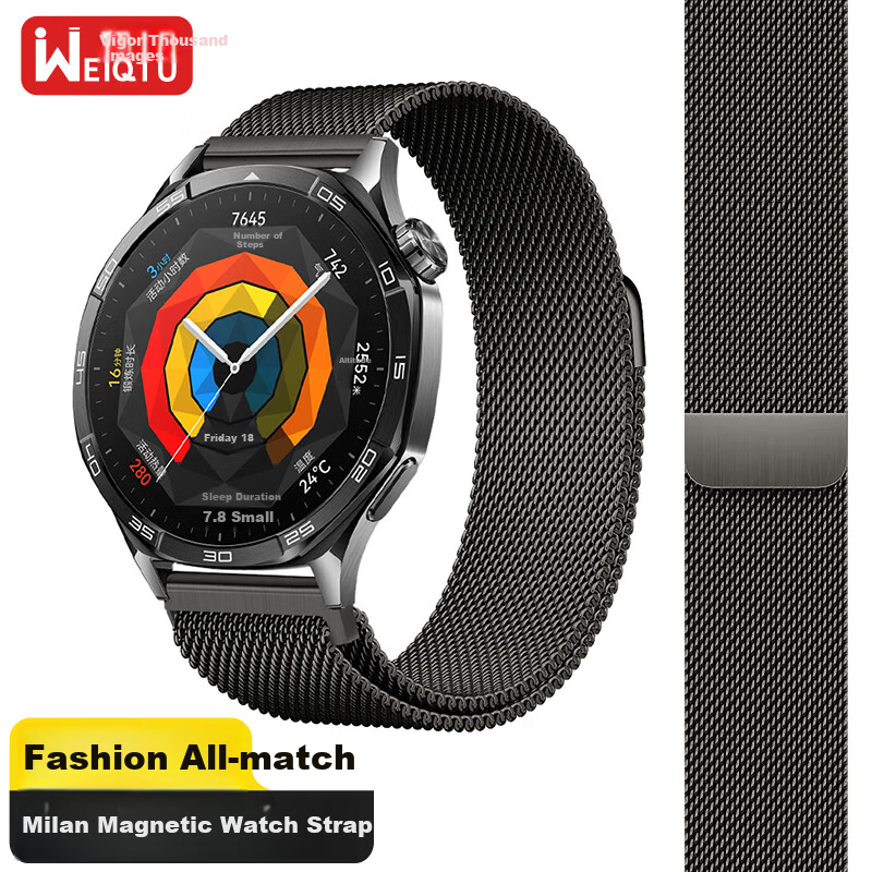 Weiqiantu [Magnetic Milan] Compatible with Huawei GT7/GT6/GT5/Pro Watch Band, Watch6/6pro/Watch5/watch4pro Watch Strap, GT4/3 Proton Master 2