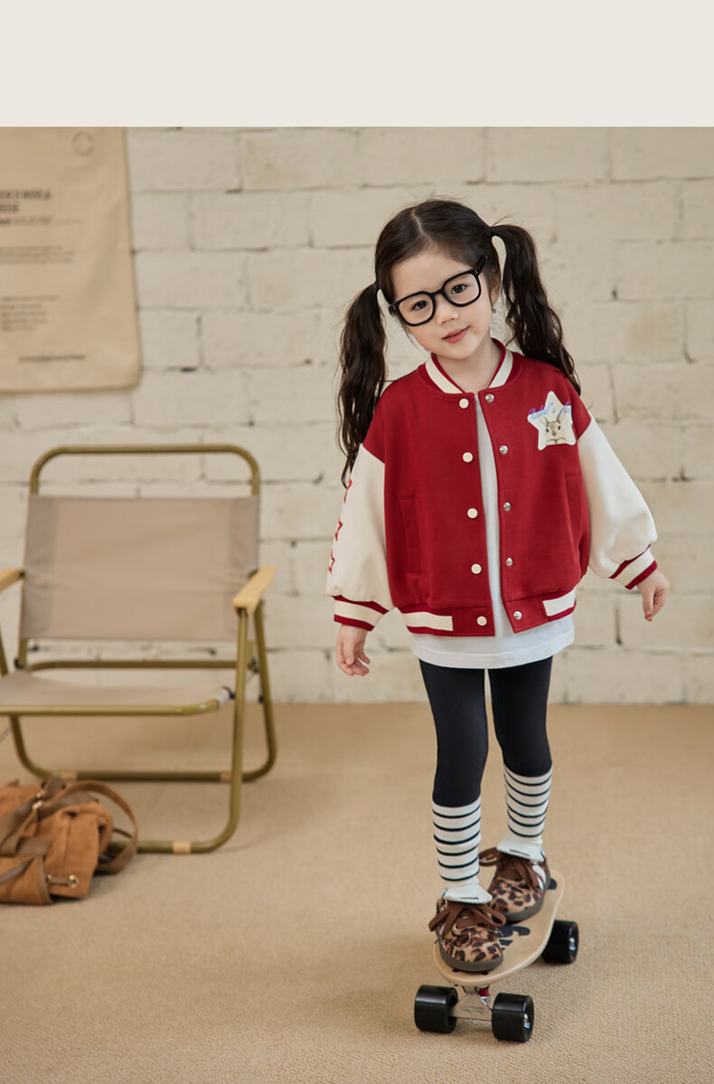 LUSON Chen Da Zhu Little O Baby Girl Early Autumn Baseball Jacket, 2025 New Style Infant Trendy Outerwear for Going Out 17