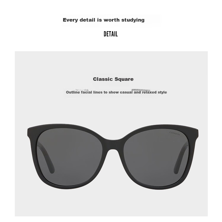 COACH Sunglasses, Trendy Eyewear, Square Full-Frame Elegant And Stylish Women's Sunglasses, Gift, 0HC8271U Official Authentic Product 4