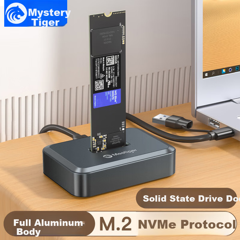 Mihu M.2 SSD Enclosure Base, M2 External Hard Drive Enclosure, NVMe Protocol M2 to USB/Type-C External Box Q1N